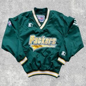 Green Bay Packers Vtg 1990s NFL Pro Line Starter Pullover Windbreaker Youth (M)
